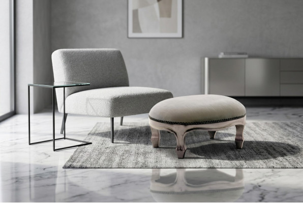 Tabouret Revêtement Siège Textile Relax Côté Canapé Banquette Tabouret R1 Designer De Luxe