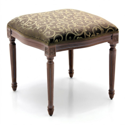 Salon Tabouret de designer en bois Tabouret en textile Repose-pieds Ottoman Pouf
