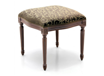 Salon Tabouret de designer en bois Tabouret en textile Repose-pieds Ottoman Pouf