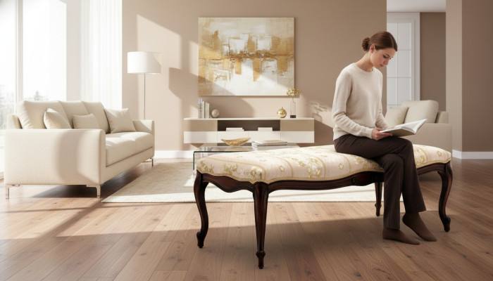 Repose-pieds Tabouret Meuble Ottoman Tabouret Pouf Chesterfield Tabouret latéral Revêtement de siège