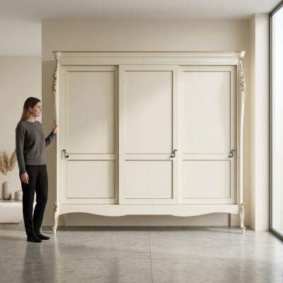 Chambre Mobilier Mobilier de vie Bois neuf Armoire à vêtements Design Armoire
