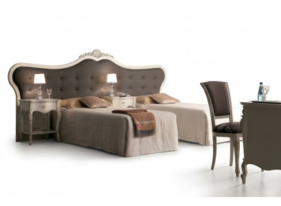 Ameublement d'hôtel 2 lits Design Chambre à coucher moderne Mobilier de luxe Ensemble de 2 pièces.