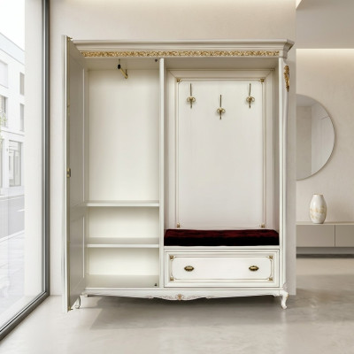 Portemanteau Vêtements Manteau Armoire Entrée Miroir Italien Porte-manteau