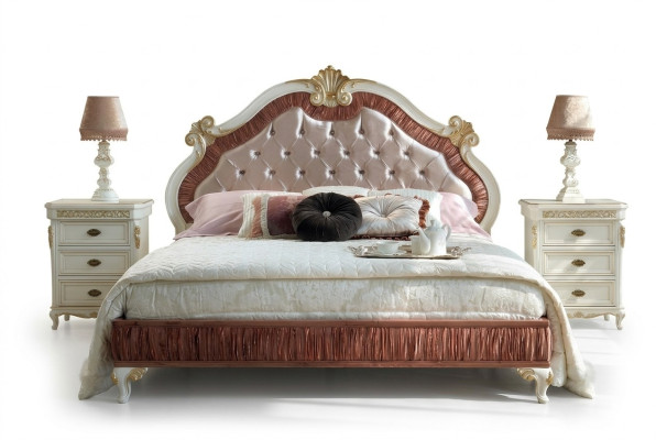 Conception Mobilier de luxe de lits modernes Nouveau lit 2x Table de chevet ensemble de chambre à coucher 3 pièces