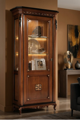 Vitrine 1 porte Armoires Vitrines Salon Armoires Armoire de design Mobilier en verre nouveau