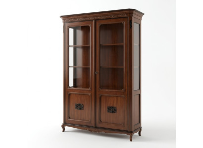 Meubles Buffet en bois massif, Vitrine en bois de luxe, Buffet Designer en bois réel, Buffet italien
