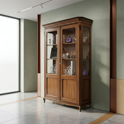 Meuble d'appoint moderne Commode Vitrine Commodes Armoires Placards Bois Bois massif