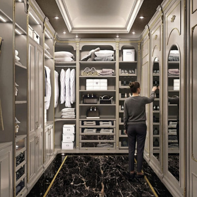 Vestiaire à vêtements sur pied Luxe Vestiaire Classique Portemanteau sur Mesure
