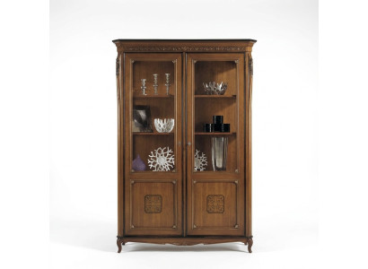 Vitrines Armoire en verre Armoire en vrai bois Vitrine Salon Meubles Buffet en bois massif