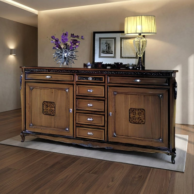 Salle de séjour Buffet en bois Armoire Buffet Buffet neuf Buffet Buffet Tiroir Vitrine
