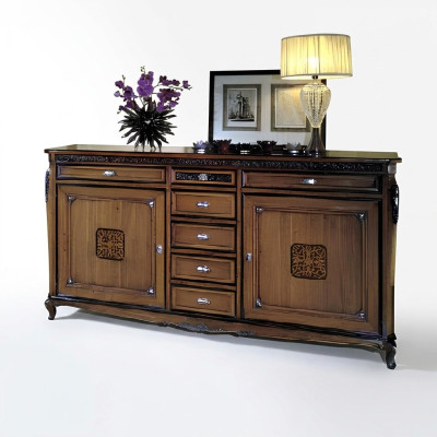 Salle de séjour Buffet en bois Armoire Buffet Buffet neuf Buffet Buffet Tiroir Vitrine