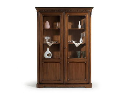 Vitrine en bois Armoire de luxe Buffet classique Mobilier Design Italien Brun