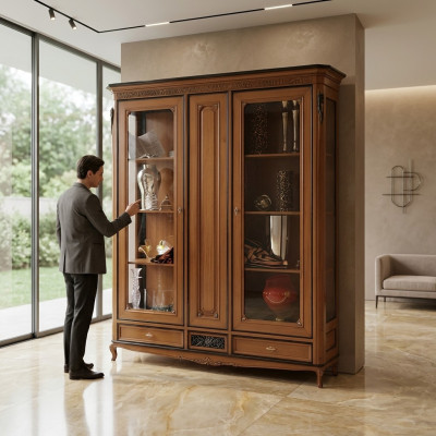 Vitrine Étagère Bibliothèque Unité murale Armoire Mobilier Étagères Armoires Mobilier mural