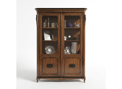 Meubles classiques Meubles italiens Bois Marron Vitrine Chic Vitrine