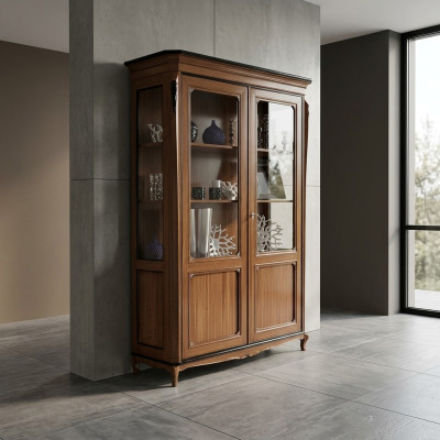 Meubles Bois Brun Vitrine Chic Vitrine Italienne Mobilier Classique