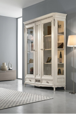Buffet de design Meubles italiens Buffet Designer Luxe Armoire en bois Vitrine Armoire