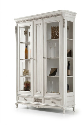 Buffet de design Meubles italiens Buffet Designer Luxe Armoire en bois Vitrine Armoire