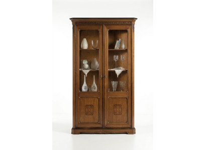 Meuble Grande Bois Brun Vitrine Luxueuse Cabinet de Présentation Design Meubles Italien