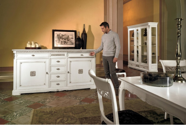 Buffet armoires en bois Buffet de salon Vitrine Classique Commode Coffres et tiroirs