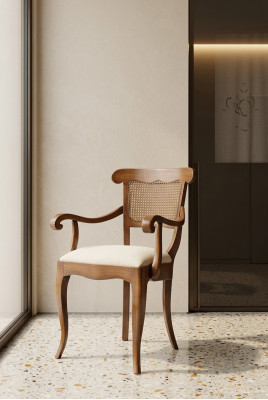 Chaise de designer Accoudoirs Salle à manger de maison de campagne Chaises de cuisine Tissu nouveau Fauteuil