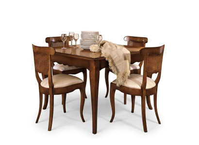 Chaises design Lehn 4x Ensemble de chaises baroques en bois Siège classique Rembourrage Suite