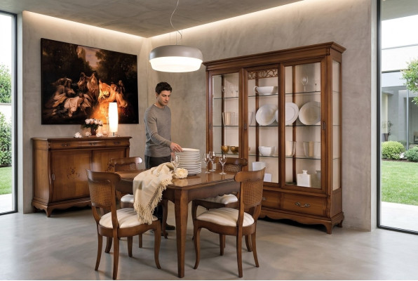 Vitrine armoire en verre Vitrine Armoires étagère en bois Système de garde-robe Étagères Salon