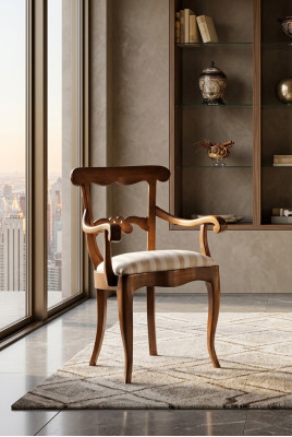 Chaise rembourrée avec accoudoir fauteuil de luxe chaises de salle à manger de salon chaise de salle à manger