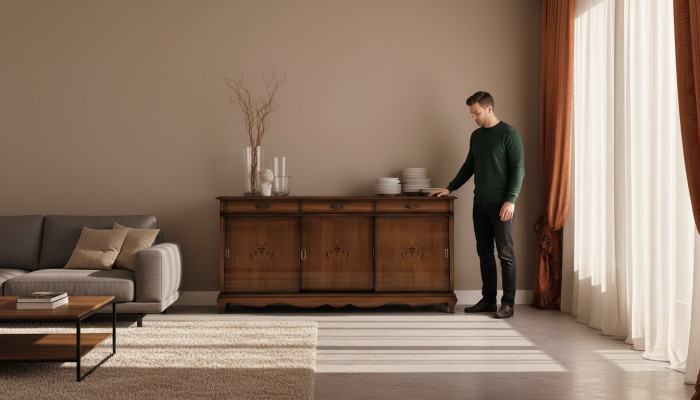 Commode marron Buffets Bois massif Armoire Meubles Commode Buffet Buffet