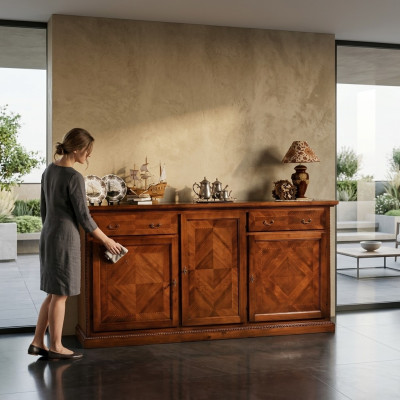 Commode Tiroirs Bois Buffet Armoire Armoires Commodes Solides Tiroirs Salon