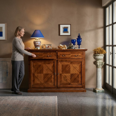 Commode Meuble en bois massif Commode Bahut Buffet Brun Bahuts Armoire