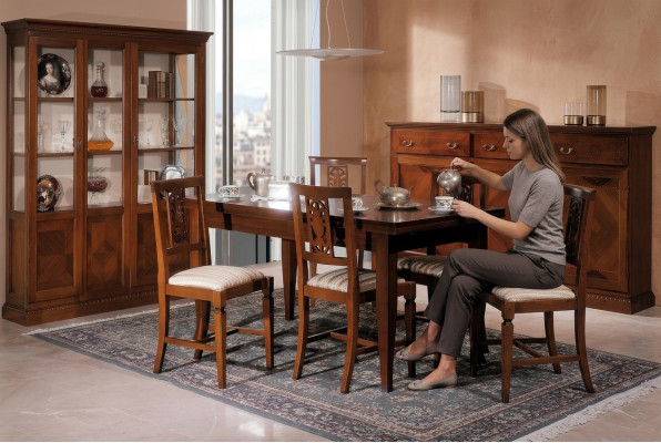 Mobilier design Ameublement Tables Table en bois massif Nouvelle table à manger de luxe Italienne
