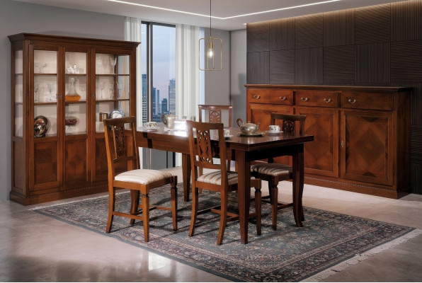 Mobilier design Ameublement Tables Table en bois massif Nouvelle table à manger de luxe Italienne