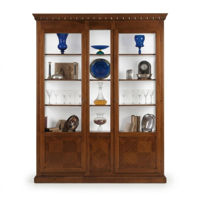 Vitrine Meuble de salon Buffet en bois massif Vitrines Armoire en verre Bois massif