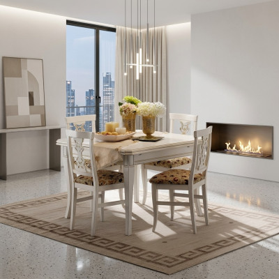 Meubles Ameublement Tables Bois massif Table neuve Table à manger de luxe Design italien