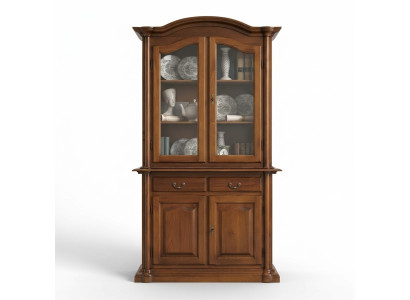 Vitrines en bois Armoire en verre Buffet en bois massif Meuble de salon Bibliothèque en bois massif