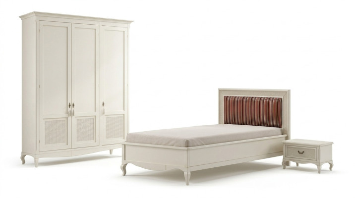 Meubles lit nouveau Table de chevet 3 pièces Ensemble de chambre Design Art Déco Lits de luxe