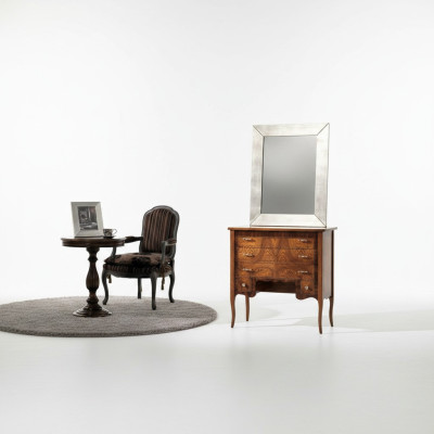 Set de commode avec miroir Commodes Salle de séjour Bois Armoire Style campagnard concevoir