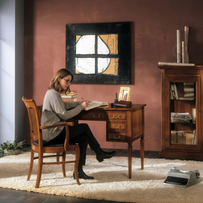 Meubles Bureau Bois massif Tables Meubles italiens Table de bureau Mobilier neuf