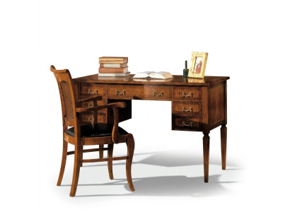 Chaise de bureau en bois avec accoudoirs Bureau Mobilier de bureau Italien 2 pcs neuf