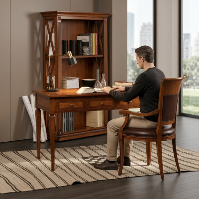 Mobilier de bureau en bois massif Secrétaire de bureau Table Mobilier italien neuf