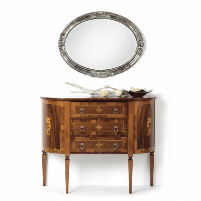 Commode Meubles italiens en bois massif Miroir commode 2 pièces Bahut Armoire Bois