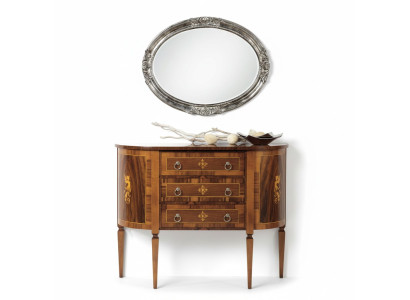 Commode Meubles italiens en bois massif Miroir commode 2 pièces Bahut Armoire Bois