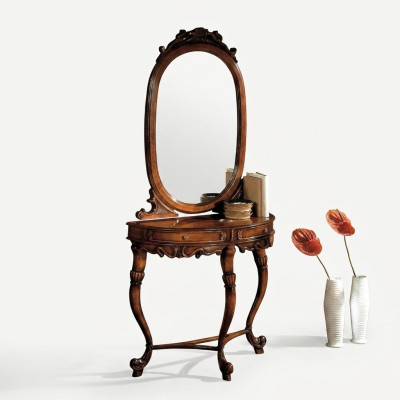 Tables consoles Table Side Chambre Bois Miroir + Commode console Commodes
