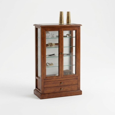 Meubles de salon en bois massif Vitrines Armoire en verre Buffet en bois massif Vitrine