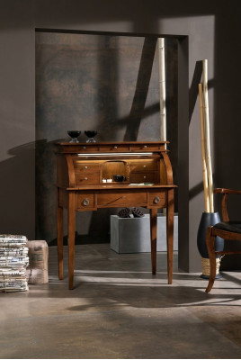 Table de travail Secrétaire Mobilier de bureau Bois Secrétaire en bois massif Table de bureau Bureau Brun