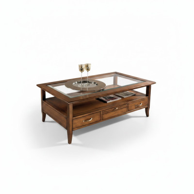 Table d'appoint Tables d'appoint Canapé Moderne 130cm Design Table basse carrée Table en bois neuve