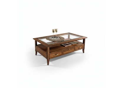 Table d'appoint Tables d'appoint Canapé Moderne 130cm Design Table basse carrée Table en bois neuve