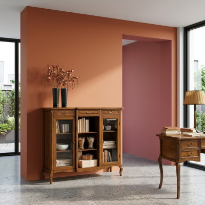 Étagère à livres Buffet Classique Meubles Étagères Bois Salon Vitrine Armoire