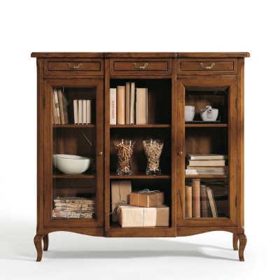 Étagère à livres Buffet Classique Meubles Étagères Bois Salon Vitrine Armoire