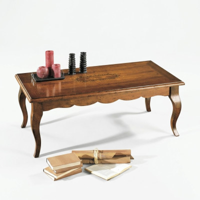 Salon Tables Baroque Bois Tables Basses Solides Classique Table Basse en Bois